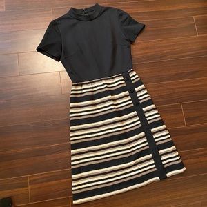 VTG 1960s Striped Short Sleeve Mod Dress 🤎